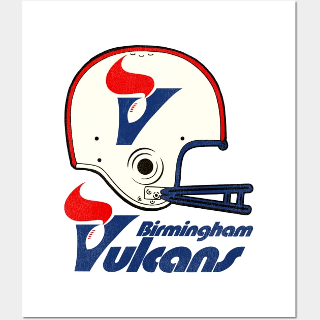 Defunct Birmingham Vulcans Football Team Helmet Wall Art by Defunctland